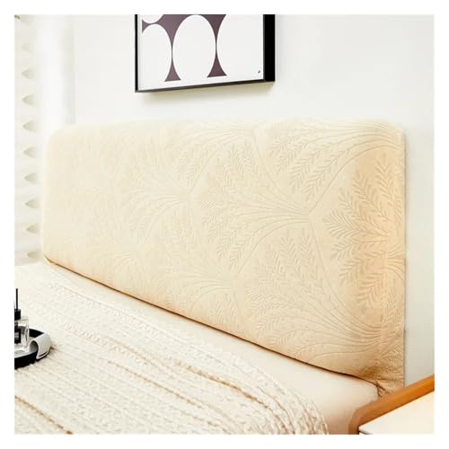MWAHJU Blätter Jacquard Kopfteilbezug Weicher Stretch Bettkopfteilbezug Schlafzimmerdekor All-Inclusive Nachttischschutzbezug Für Schlafzimmerdekoration(Color 1,L220cm H50-60cm) von MWAHJU