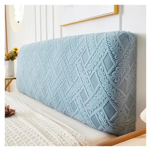 MWAHJU Einfarbige, weiche Bettkopfabdeckung, All-Inclusive-Stretch-Kopfteilabdeckung, Jacquard-Bettrückenschutzabdeckungen for Schlafzimmer Für Schlafzimmerdekoration(Color 7,L200cm H50-60cm) von MWAHJU
