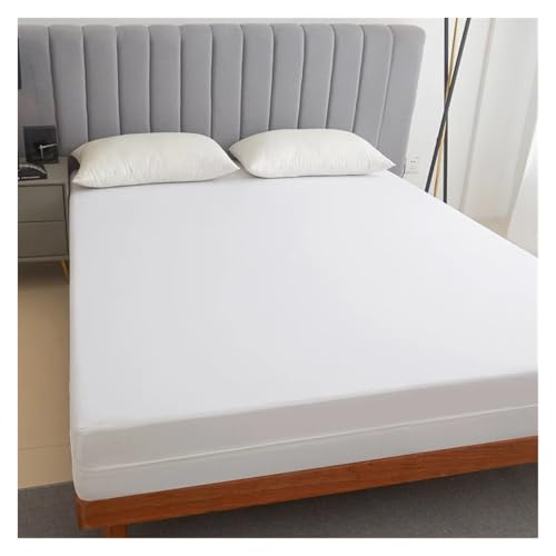 Matratzenbezug, wasserdichter Matratzenschoner mit Reißverschluss, weicher und atmungsaktiver, geräuschloser for Einzel- oder Doppelbett (ohne Kissenbezug) FüR Chutz Von Matratzen(White,150x200x30cm) von MWAHJU