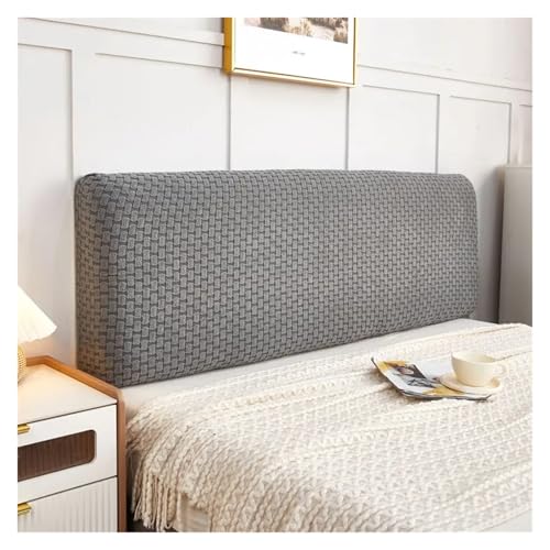 Weiche, glatte, gesteppte Kopfabdeckung, verdickter, elastischer Kopfteilbezug, einfarbige Bettrückenlehne, All-inclusive-Schutzabdeckung Für Schlafzimmerdekoration(Dark grey,For Board170-190cm) von MWAHJU