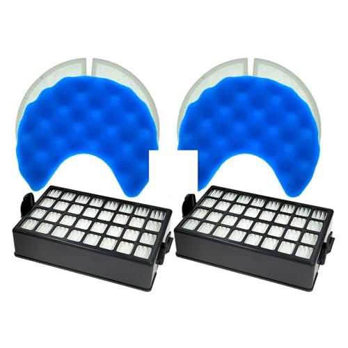 Filter, Kompatibel Mit Samsung, SC8480 SC8470 SC8460 SC8450 SC8440 SC8420 Staubfilter Staubsauger Ersatzteile Ersatzzubehör(2 Blue 2 Black) von MWCEKDMUG