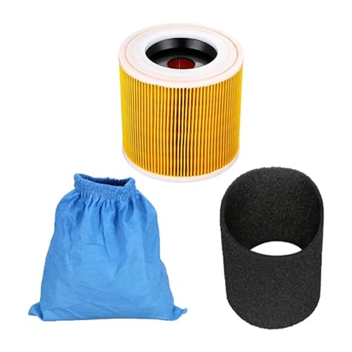 Filter Und Textilfilterbeutel, Kompatibel Mit Kärcher, MV1 MV2 WD1 WD2 WD3 Serie Staubsaugerfilterbeutel Teile Filterersatz(SET A) von MWCEKDMUG
