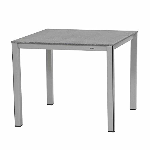 MWH Elements Tisch, Aluminium, silber/grau, 90 x 90 x 74 cm, 879737 von MWH