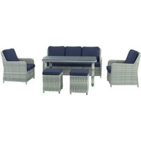 MWH Lodrino Lounge-Set 6-tlg. Aluminium/Geflecht/Polyester von MWH