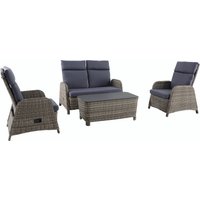 MWH Verando Lounge-Set 4-tlg. Aluminium/Geflecht/Olefin von MWH