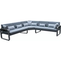 MWH Widero Loungeset 3-tlg. Aluminium/Olefin inkl. 9 Kissen matt grey von MWH