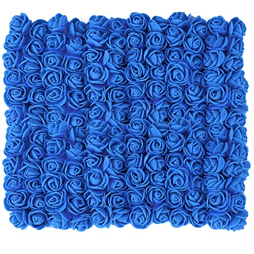 MWOOT Blau Künstliche Rosen Blumenköpfe, 144 Stück Mini Foamrosen Kunstrosen für Handwerk, Klein Gefälschte Rosen Blumen für DIY Hochzeit Party Festival Valentinstag Dekoration, 2,5CM Blumen Deko von MWOOT