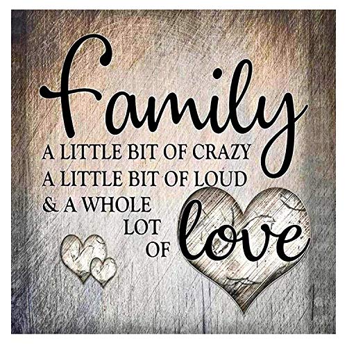 MWOOT DIY 5D Diamant Malerei Kit,Voller Diamond Pasted Painting Stickerei Kreuzstich Arts Craft Bilder für Home Wanddekoration und Geschenk (30x30cm)-Family Love von MWOOT