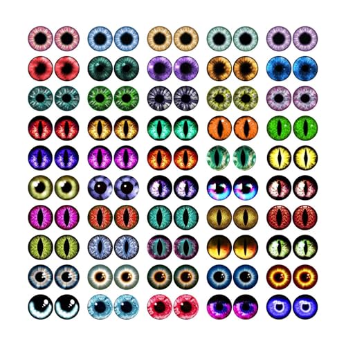 MWOOT Pack of 100 12mm Glasaugen mit Box, Puppenaugen Glass Eyes for Crafts Drachen Vogel Katze Hund Schlange Glasaugen Falsche Augen, Häkeltiere Doll Making Supplies Halloween Glasaugen DIY Geschenk MWOOT Pack of 100 12mm Glasaugen mit Box, Puppenaugen Glass Eyes for Crafts Drachen Vogel Katze Hund Schlange Glasaugen Falsche Augen, Häkeltiere Doll Making Supplies Halloween Glasaugen DIY Geschenk von MWOOT