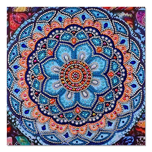 MWOOT 5D Diamond Art Painting Zubehör Mandala Blume DIY, Diamant Malerei Kit Crystal Painting, Bilder Kristall Strass Stickerei Kreuzstich Arts Craft Malen Nach Zahlen für Wall Decoration (30x30cm) von MWOOT