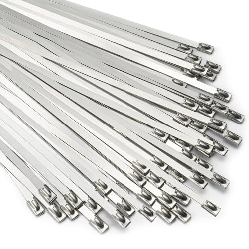100 Stück Edelstahl Kabelbinder, 300x4,6mm Metall Kabelbinder Rostfrei Selbstsichernde Edelstahlbinder Metall Abnehmbar Stahl Kabelbinder, Wiederverschließbar Kabelbinder für Kabelbündelung 100 Stück Edelstahl Kabelbinder, 300x4,6mm Metall Kabelbinder Rostfrei Selbstsichernde Edelstahlbinder Metall Abnehmbar Stahl Kabelbinder, Wiederverschließbar Kabelbinder für Kabelbündelung von MWRWRR