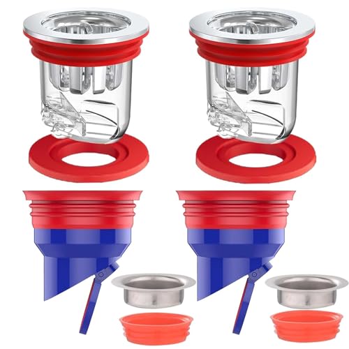 4er Geruchsverschluss Dusche Set,2 Stück 42-53 mm Geruchsverschluss Bodenablauf 2 Stück 33-45 mm Proof Floor Drain for Sewer,Abläufe Rückflussverhinderer Odor Proof Floor Drain 4er Geruchsverschluss Dusche Set,2 Stück 42-53 mm Geruchsverschluss Bodenablauf 2 Stück 33-45 mm Proof Floor Drain for Sewer,Abläufe Rückflussverhinderer Odor Proof Floor Drain von MWRWRR
