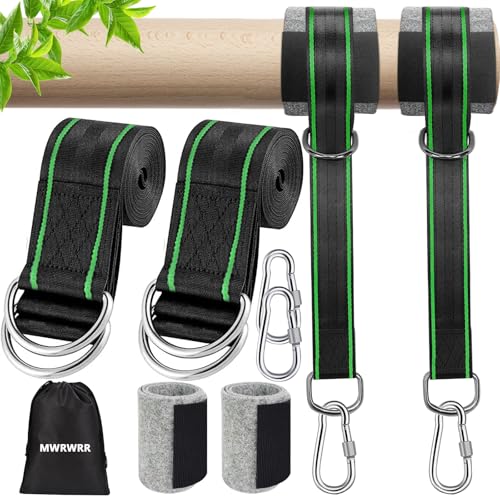 MWRWRR 2er-Set Schaukel Befestigung, 200 x 5cm Hängematte Befestigung Befestigungsset Aufhängung Hängesessel Befestigung mit 2 Baumschutz Polster und 2 Premium Karabinern,hält bis zu 900 kg MWRWRR 2er-Set Schaukel Befestigung, 200 x 5cm Hängematte Befestigung Befestigungsset Aufhängung Hängesessel Befestigung mit 2 Baumschutz Polster und 2 Premium Karabinern,hält bis zu 900 kg von MWRWRR