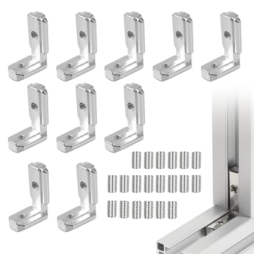 T Slot T-Nut Innenwinkel 10 Stück , Aluminium Profil 4040 Nut 8 M6 Außenwinkel Zinklegierung Klammern 90° L-Form Inneneckverbinder Innenverbindung Winkelwinkel Eckverbinder mit Schrauben für 40-Serie T Slot T-Nut Innenwinkel 10 Stück , Aluminium Profil 4040 Nut 8 M6 Außenwinkel Zinklegierung Klammern 90° L-Form Inneneckverbinder Innenverbindung Winkelwinkel Eckverbinder mit Schrauben für 40-Serie von MWRWRR