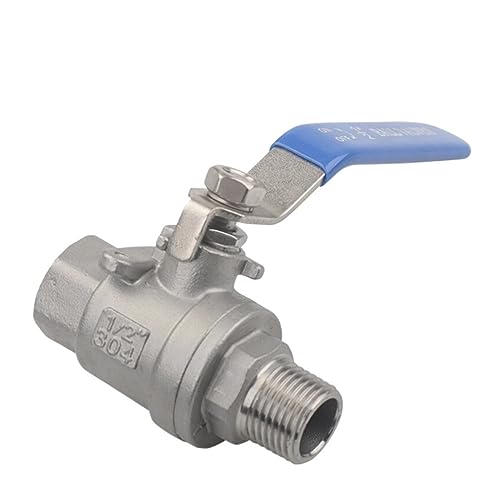 1/2" 3/4" 1" 1-1/4" 1-1/2" 2" Innen-/Außengewinde 304 Edelstahl 2-Wege-Kugelhahn-Wasserrohrverschraubung(Bsp,0.75 Inch) von MWSQQGKCF