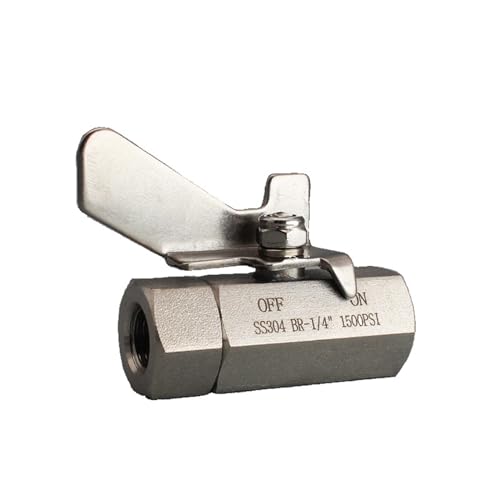 1/4" 3/8" 1/2" BSP Innengewinde 304 Edelstahl Hochdruck-Kugelhahn Instrumentierung Gasquelle Ventilschalter Wasser Gas 100 Bar(1/4 inch) von MWSQQGKCF