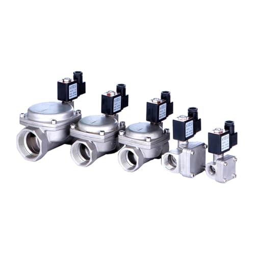 Normalerweise geschlossenes elektrisches Magnetventil mit Pilotmembran, Edelstahl, 16 kg, Hochdruck-Wasserventil, 12 V, 24 V, 220 V(NBR-SEAL-12VDC-CLOSED) von MWSQQGKCF
