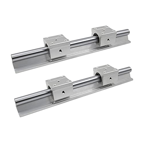Professionelle Linearführungsschiene 2 Stück SBR16/SBR12/SBR20 + 4 Stück SBR16UU/SBR12UU/SBR20UU Linearlager Blo16UU Gleitblock(Sbr20,1250mm) von MWSQQGKCF