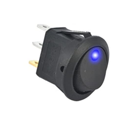 Schalter 12V Schalter LED Rocer Schalter Led Dot Light 3 Pins ON-Off Rocer Schalter LED Beleuchtet Auto Armaturenbrett Armaturenbrett Boot -(Blu) von MWSQQGKCF