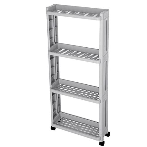 MWUCAIXIA Küchenregal Organizer Rollen Trolley Badezimmer Lücke Lagerregal Kleinteile Lagerregal Umlenkrolle Wohnzimmer (Farbe: Schwarz, Größe: 1 Stück) (C 1 Stück) von MWUCAIXIA