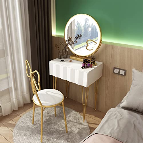 MWUCAIXIA Schminkbänke, minimalistischer Schminktisch, kleines Schlafzimmer (Farbe: 60) von MWUCAIXIA