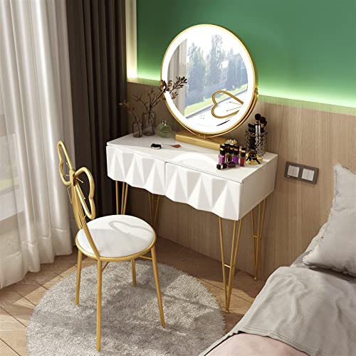 MWUCAIXIA Schminkbänke, minimalistischer Schminktisch, kleines Schlafzimmer (Farbe: 80) von MWUCAIXIA