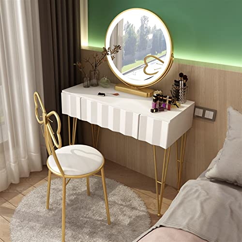 MWUCAIXIA Schminkbänke, minimalistischer Schminktisch, kleines Schlafzimmer (Farbe: 90) von MWUCAIXIA