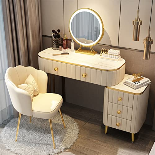 MWUCAIXIA Schminkbänke, moderner Schlafzimmer-Schminktisch, leicht, Haushaltsmöbel, Schminktisch, Haushaltsspind, Schminktisch (Farbe: 2) von MWUCAIXIA