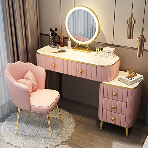 MWUCAIXIA Schminkbänke, moderner Schlafzimmer-Schminktisch, leicht, Haushaltsmöbel, Schminktisch, Haushaltsspind, Schminktisch (Farbe: 3) von MWUCAIXIA