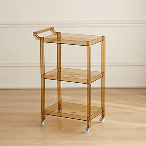 MWUCAIXIA Trolley, Küchenregal, Aufbewahrungswagen, Snackwagen, Aufbewahrungsregal, Trolley (Farbe: D, Größe: 74 x 42,5 cm) (E 74 x 42,5 cm) von MWUCAIXIA