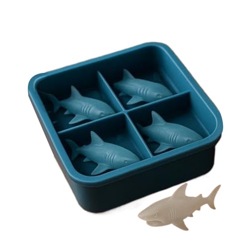 MWZBTG Hai Eiswürfelform, 10X10 CM Silikon Eisform, Hai Silikonform Eiswürfel, Hais Silikonform, Neuartiger Eiswürfelbereiter, Tablett Form Haifisch Niedlich Für Getränke Kühlschrank Haushalt Trink MWZBTG Hai Eiswürfelform, 10X10 CM Silikon Eisform, Hai Silikonform Eiswürfel, Hais Silikonform, Neuartiger Eiswürfelbereiter, Tablett Form Haifisch Niedlich Für Getränke Kühlschrank Haushalt Trink von MWZBTG