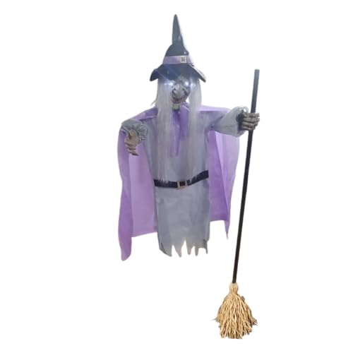 MWZBTG Halloween Fliegende Hexe | Outdoor Fliegende Hexe,Festliche Dekoration mit Sound und Berührungssensor, animierte Requisiten für Aktivitäten, Party, Terrasse, Outdoor, Garten, Festival und MWZBTG Halloween Fliegende Hexe | Outdoor Fliegende Hexe,Festliche Dekoration mit Sound und Berührungssensor, animierte Requisiten für Aktivitäten, Party, Terrasse, Outdoor, Garten, Festival und von MWZBTG