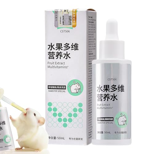 MWZBTG Hamster Gesundheitslösung - Für Gesunde Knochen,50ml Gesundheitsförderndes Ergänzungsfutter Für Kleinnager Hamster Meerschweinchen Kaninchen Knochen Gelenke Haut Fell von MWZBTG