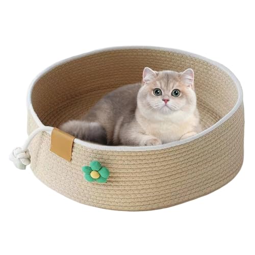 MWZBTG Katzenkorb Bett | Großer Süßer Kätzchen Korb Nest Haustierhaus - Kratzpad Möbel Für Mittelgroße Große Katzen Wohnzimmer Büro Schlafzimmer Schreibtisch Couch von MWZBTG