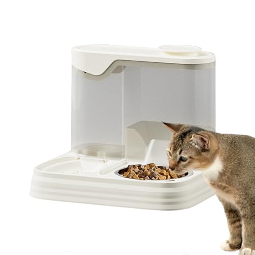 MWZBTG Wasserspender Und Futterspender, 30x25x23cm Katzen Trinkbrunnen, Automatisches Futter Und Wasserspender, Automatischer Katzenfutterer, Gravitation Katzenfutter Automat Katzenfutter MWZBTG Wasserspender Und Futterspender, 30x25x23cm Katzen Trinkbrunnen, Automatisches Futter Und Wasserspender, Automatischer Katzenfutterer, Gravitation Katzenfutter Automat Katzenfutter von MWZBTG