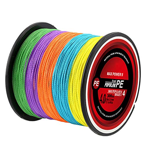300M 500M 1000M Angelschnur 4 Strang Geflochtene Angelschnur 8-80Lb Multifilament Angelschnur Multi Color 300M 8LB von TikTako