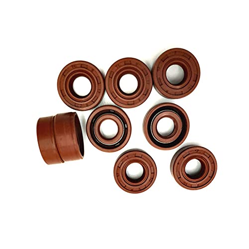 FKM Wellendichtring Tc Brown FPM Covered Doppel Lippe mit Garter Simmering, 20X35X10mm 2Pcs von MXBAOHENG