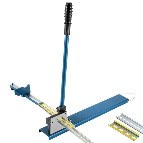 MXBAOHENG DIN-Schienenschneider din rail cutter Doppelloch-Schienen-Schneidemaschine mit Lineal zum Schneiden von Stahl/Aluminium Rai (blau) von MXBAOHENG