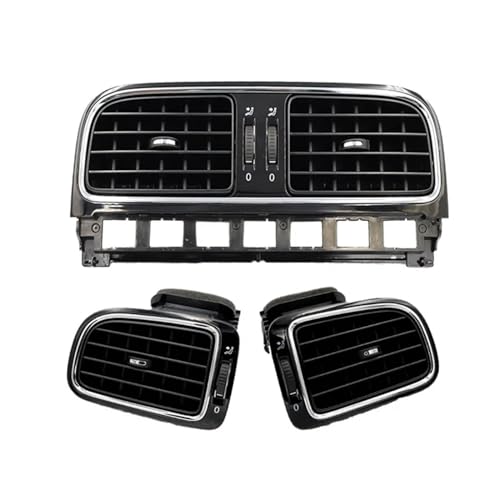 MXDDWLKJ Lüftungsauslass Für Polo 5 6R 2010-2013 1 Stück Piano Gloss Schwarz Links Rechts Zentrale Dashboard A/C Air Outlet 6R0819704 6R0819728 6R0819703 Auto Klimaanlage Steckdose(Piano Black 1 Set) von MXDDWLKJ