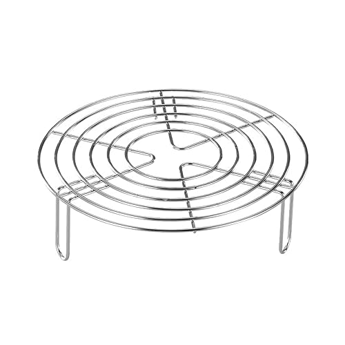 MXDHOKY 1 Stücke Edelstahl Einlegerost, Topfständer Dämpfen, Runder Dampfgarer, Einlegerost Kochständer, für Kochtöpfe Töpfe Abkühlgitter Kuchengitter zum Backen von MXDHOKY