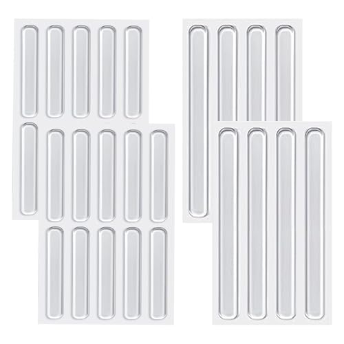 28 Stück Gummipuffer Selbstklebend Möbelstoßstangen 2 Größen Anschlagpuffer Selbstklebend Elastikpuffer Transparent für Möbel und Türenschutz (63x10mm, 150x15mm) von MXGHIR