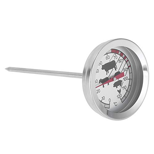 BBQ-Thermometer, tragbar 0~120 ℃ Messbereich Großes Zifferblatt Kochthermometer für Steak, Fisch, Fleisch, Brot, Süßigkeiten für die Küche zu Hause von MXGZ