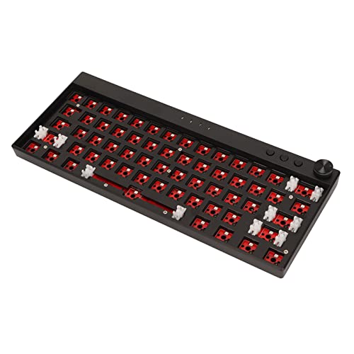 MXGZ 61 Tasten Mechanische Tastatur DIY Kit, DIY Mechanische Tastatur Kit RGB-Hintergrundbeleuchtung Unterstützung 3-Pin-Achse Weitgehend Kompatibler Switch Hot Swap (Schwarz) von MXGZ