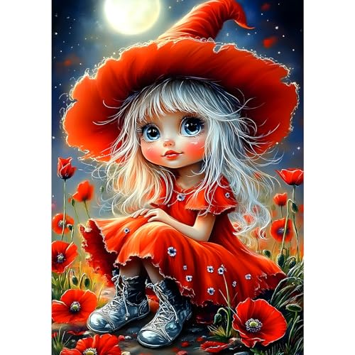 MXJSUA Blumenfee Diamond Painting Erwachsene, 5D Diamant Painting Bilder Anfänger, DIY Runder Vollbohrer Diamanten Malerei Stickerei Kreuzstich Geschenke Home Wand Dekor 30x40cm von MXJSUA