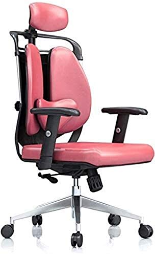 MXLDZHLW Stühle, Executive-Drehstuhl, High-Back-Pu-Leder-Arbeitsstuhl, Computerstuhl, Soli-Farben-Spielschreibtischstuhl, Manager-Arbeitsstuhl/Rosa/116 * 70 * 68Cm von MXLDZHLW