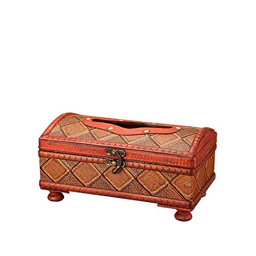 MXLDZHLW Toilettenpapierhalter, Holz-Tissuebox Mit Verschluss, Tissue-Spender Mit Lederoberfläche, Tissuehalter, Serviettenbox, Papierhandtuchspender, Retro-Stil, Für Wohnzimmerd Café, 21 X 12 X 10,5 MXLDZHLW Toilettenpapierhalter, Holz-Tissuebox Mit Verschluss, Tissue-Spender Mit Lederoberfläche, Tissuehalter, Serviettenbox, Papierhandtuchspender, Retro-Stil, Für Wohnzimmerd Café, 21 X 12 X 10,5 von MXLDZHLW