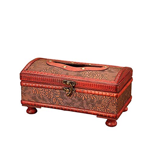 MXLDZHLW Toilettenpapierhalter, Holz-Tissuebox Mit Verschluss, Tissue-Spender Mit Lederoberfläche, Tissuehalter, Serviettenbox, Papierhandtuchspender, Retro-Stil, Für Wohnzimmerd Café, 21 X 12 X 10,5 MXLDZHLW Toilettenpapierhalter, Holz-Tissuebox Mit Verschluss, Tissue-Spender Mit Lederoberfläche, Tissuehalter, Serviettenbox, Papierhandtuchspender, Retro-Stil, Für Wohnzimmerd Café, 21 X 12 X 10,5 von MXLDZHLW