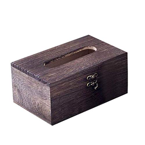 MXLDZHLW Toilettenpapierhalter, Küchenorganizer Retro-Holz-Tissuebox Toilettenpapierabdeckuserviettenhalter Wohn-D Autodekoration Küchenaccessoires/13 X 13 X 7 cm von MXLDZHLW