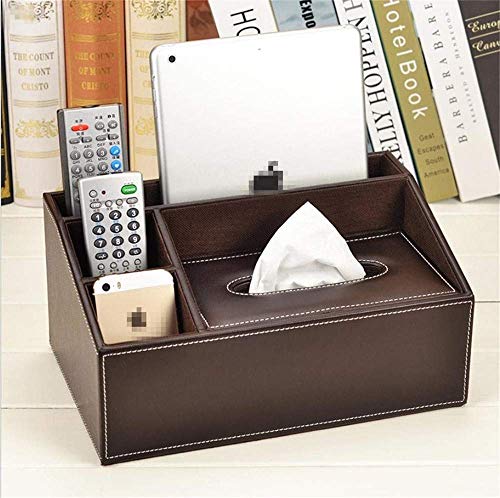 MXLDZHLW Toilettenpapierhalter, Tissue-Box Aus Leder Im Retro-Look, Pu-Aufbewahrungsbox Für Den Schreibtisch, Multifunktionaler Tissue-Halter, a/B von MXLDZHLW