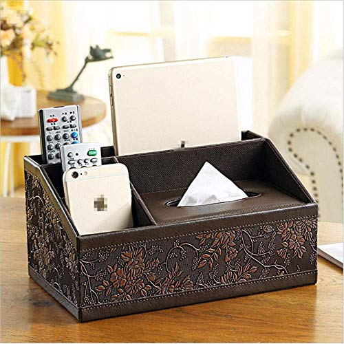 MXLDZHLW Toilettenpapierhalter, Tissue-Box Aus Leder Im Retro-Look, Pu-Aufbewahrungsbox Für Den Schreibtisch, Multifunktionaler Tissue-Halter, a/C von MXLDZHLW